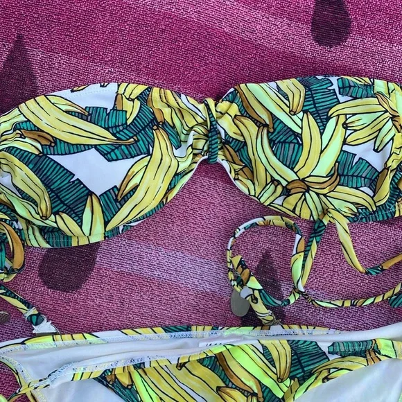 H&M Yellow and Green Banana Print Bikini - Picture 2 of 4